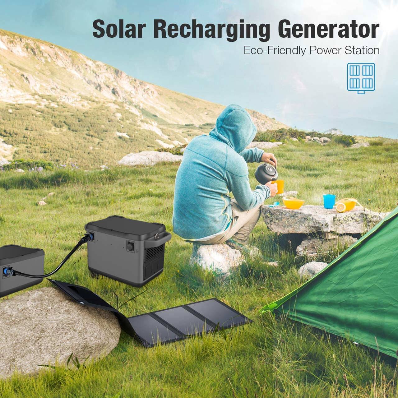Generador solar de alto rendimiento de 1200 W para carga de respaldo