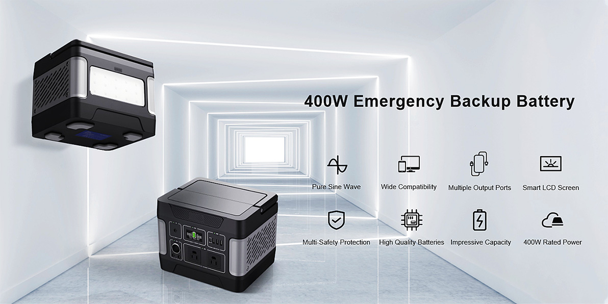 Generador solar de emergencia de almacenamiento de energía 400W para cargar