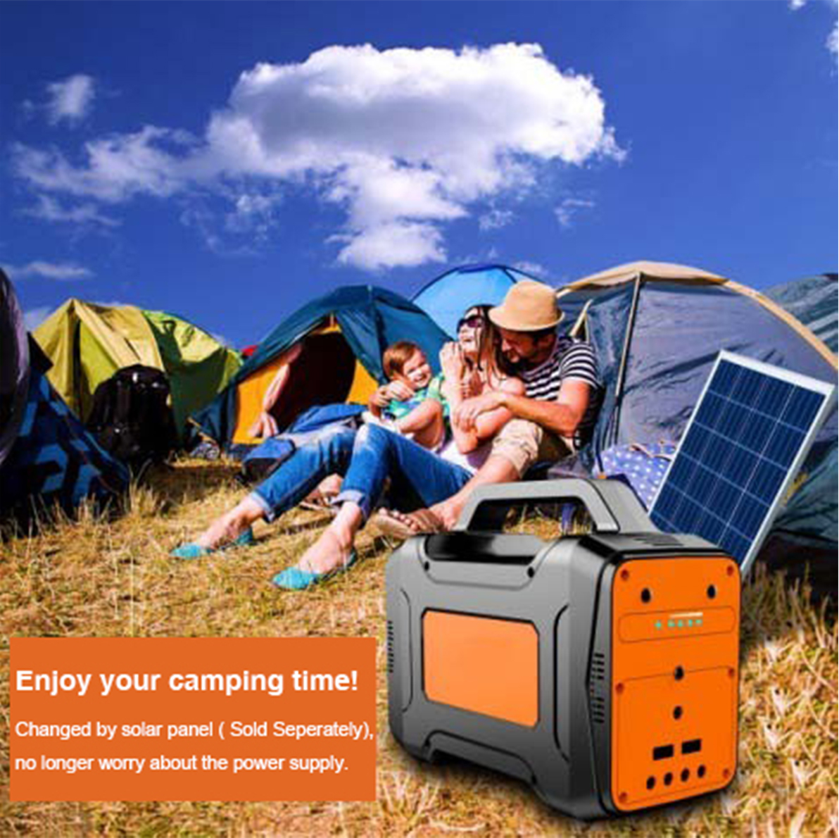 Generador solar de seguridad de 130 W para carga de emergencia